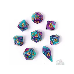 8 Piece RPG Dice Set: Frostbloom - Master