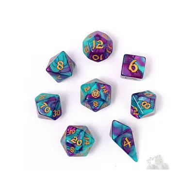 8 Piece RPG Dice Set: Frostbloom primary image