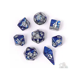 8 Piece RPG Dice Set: Paladin Steel - Master