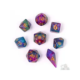 8 Piece RPG Dice Set: Siren's Melody - Master