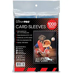 ULTRA PRO - STANDARD CARD SLEEVES (63.5mm x 88.9mm)  - 1000 PACK - Master
