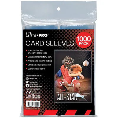 ULTRA PRO - STANDARD CARD SLEEVES (63.5mm x 88.9mm)  - 1000 PACK primary image