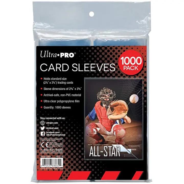 ULTRA PRO - STANDARD CARD SLEEVES (63.5mm x 88.9mm)  - 1000 PACK - Master
