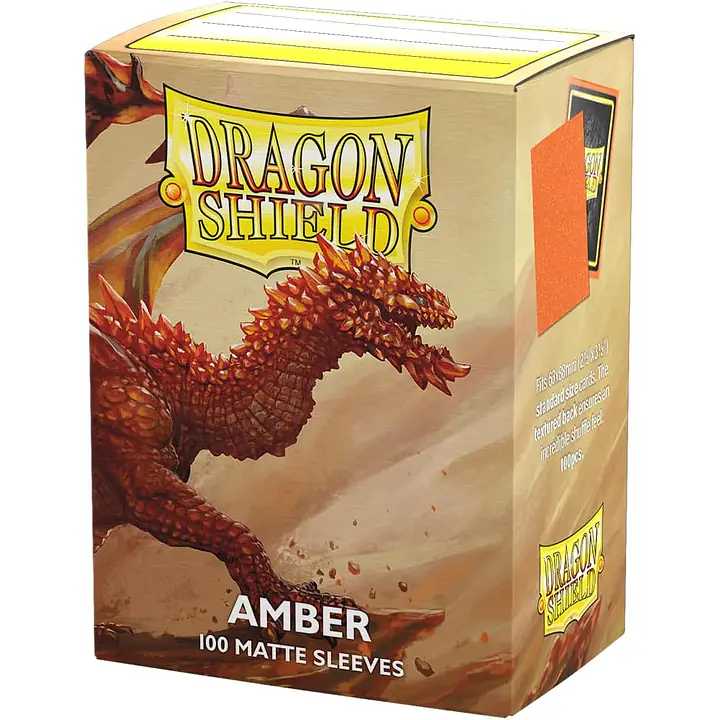 DRAGON SHIELD STANDARD SLEEVES – AMBER MATTE (100X) - Master