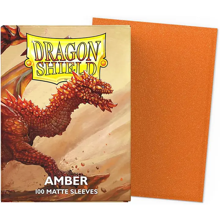 DRAGON SHIELD STANDARD SLEEVES – AMBER MATTE (100X) - Master