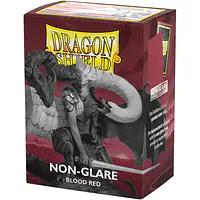 DRAGON SHIELD STANDARD NON-GLARE SLEEVES – BLOOD RED (100X) - Master