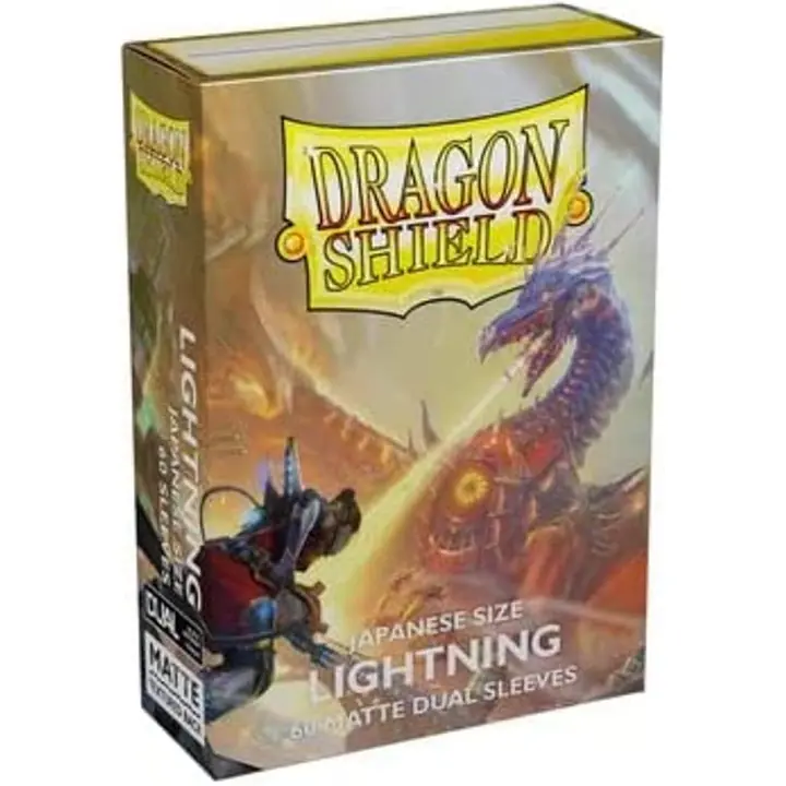 DRAGON SHIELD DUAL MATTE SLEEVES - LIGHTNING (60X) - JAPANESE SIZE - Master