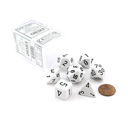 DICE CHESSEX - ROLE PLAYING DICE SET - WHITE (7 DICE) - Master