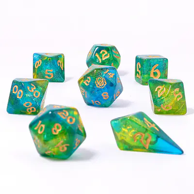 8 Piece RPG Dice Set: Eye of Newt primary image