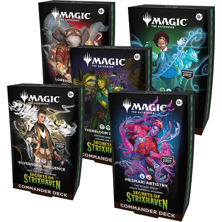 Magic The Gathering: Secrets of Strixhaven - Commander Deck Bundle - PREDNAROČILO - Datum izida - 24.04.2026 - Master