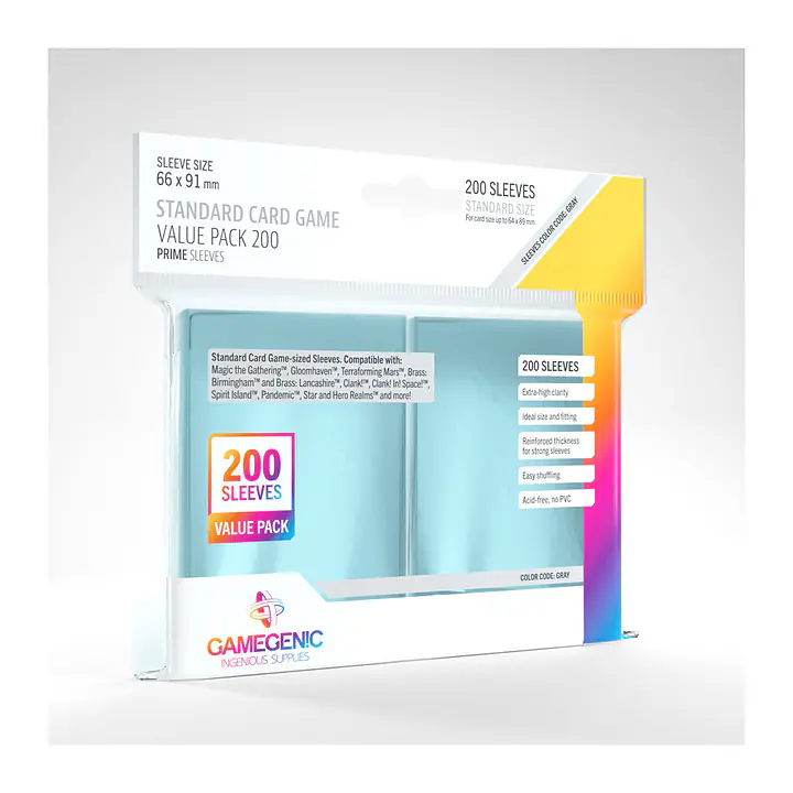 GAMEGENIC - STANDARD OVITKI - (66 X 91MM) - VALUE PACK - 200 X SLEEVES - Master