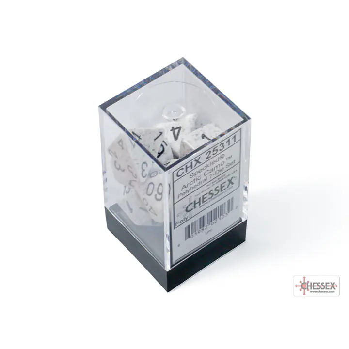 DICE CHESSEX - Speckled Arctic Camo Polyhedral (7 Dice) - Master