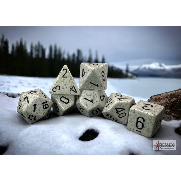 DICE CHESSEX - Speckled Arctic Camo Polyhedral (7 Dice) - Master