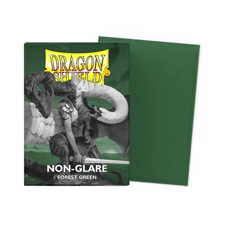 DRAGON SHIELD STANDARD NON-GLARE SLEEVES – FOREST GREEN (100X) - Master