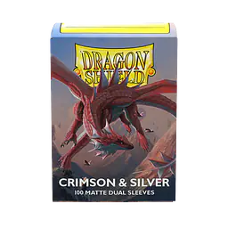 Dragon Shield Dual Matte Sleeves - Crimson & Silver (100x) - Master