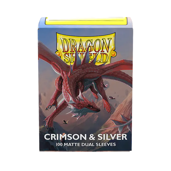 Dragon Shield Dual Matte Sleeves - Crimson & Silver (100x) - Master
