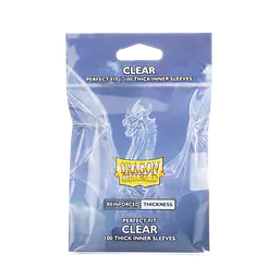 DRAGON SHIELD - PERFECT FIT Thick Inner Sleeves: Clear (100 SLEEVES) - Master