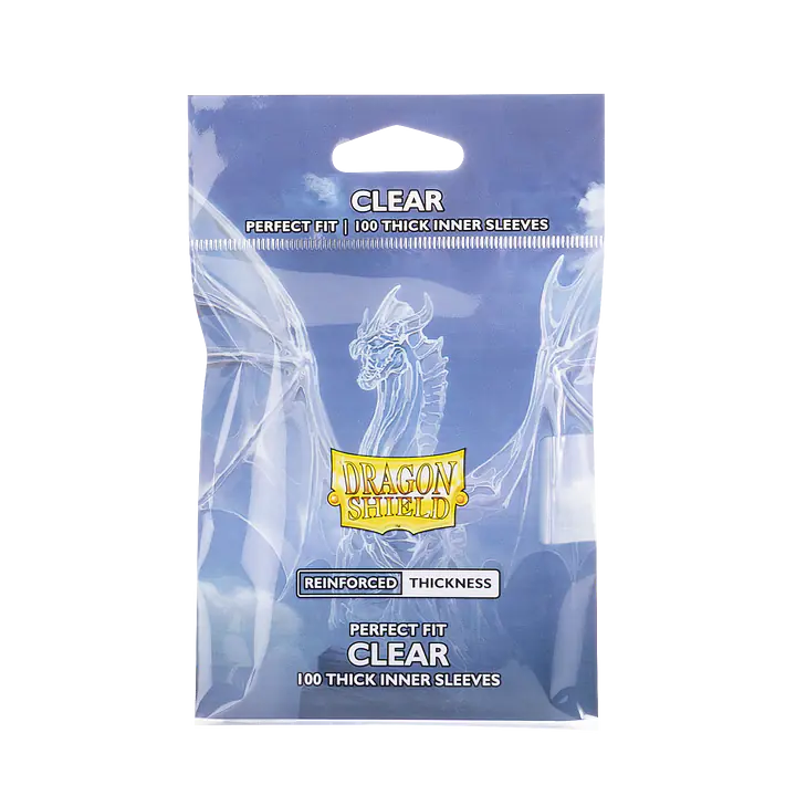 DRAGON SHIELD - PERFECT FIT Thick Inner Sleeves: Clear (100 SLEEVES) - Master