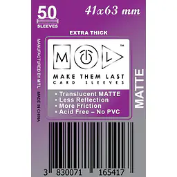 Mtl 41x63 mm 50Pcs Thick Matte Card Sleeves - Master