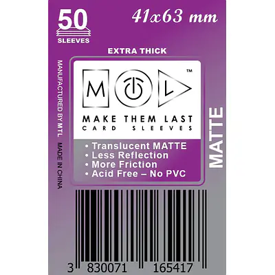 Mtl 41x63 mm 50Pcs Thick Matte Card Sleeves primary image