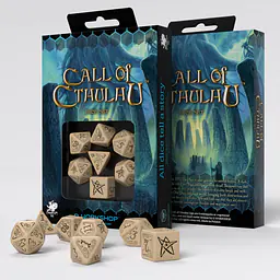 Call of Cthulhu Beige & Black Dice Set - Master