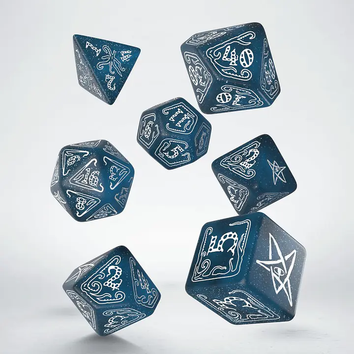 Call of Cthulhu Abyssal & White Dice Set - Master