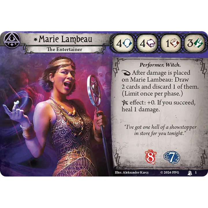 Arkham Horror: The Card Game – Marie Lambeau Investigator Deck - Master