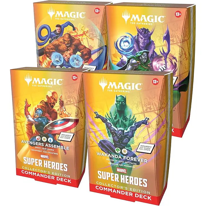 Magic The Gathering: Marvel Super Heroes Marvel Super Heroes Commander All 4 Decks - Collector’s Edition - PREDNAROČILO - Datum izida- 19.6.2026 - Master