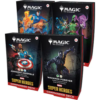 Magic The Gathering: Marvel Super Heroes Marvel Super Heroes Commander All 4 Decks - PREDNAROČILO - Datum izida- 19.6.2026 primary image
