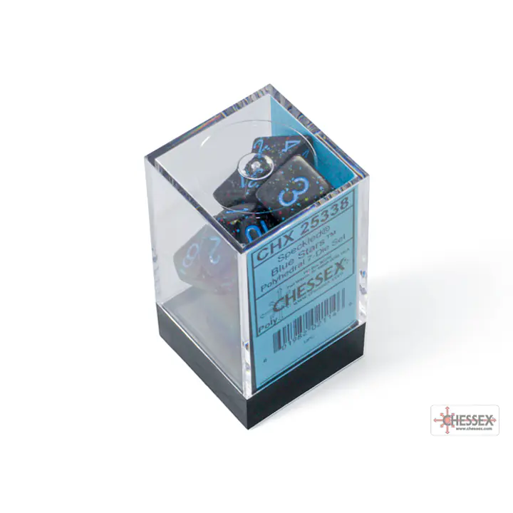 DICE CHESSEX - Speckled Blue Stars Polyhedral (7 DICE) - Master