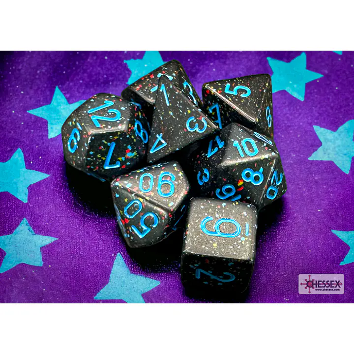 DICE CHESSEX - Speckled Blue Stars Polyhedral (7 DICE) - Master