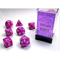 DICE CHESSEX - ROLE PLAYING DICE SET - LIGHT PURPLE / WHITE (7 DICE) - Master