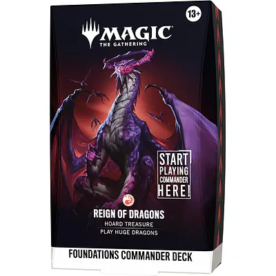 Magic The Gathering: Foundations Starter Commander Deck - Reign of Dragons primary image