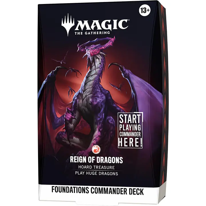 Magic The Gathering: Foundations Starter Commander Deck - Reign of Dragons - Master