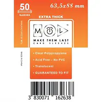 MTL OVITKI 63,5X88 MM 50PCS EXTRA THICK SLEEVES - Master