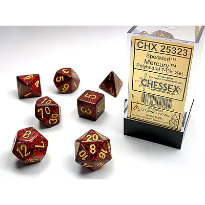 DICE CHESSEX - ROLE PLAYING DICE SET - SPECKLED MERCURY (7 DICE) primary image