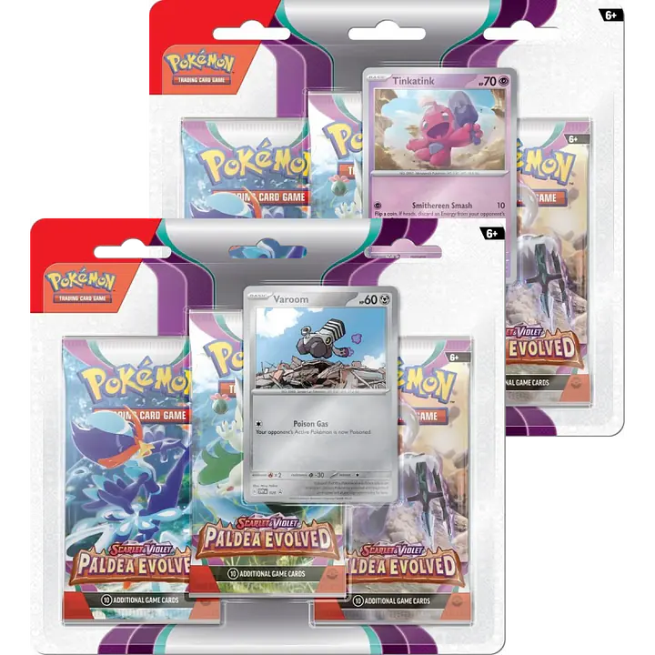 POKEMON - PKM - SCARLET AND VIOLET - PALDEA EVOLVED 3-PACK BLISTER - DOUBLE PACK - Master