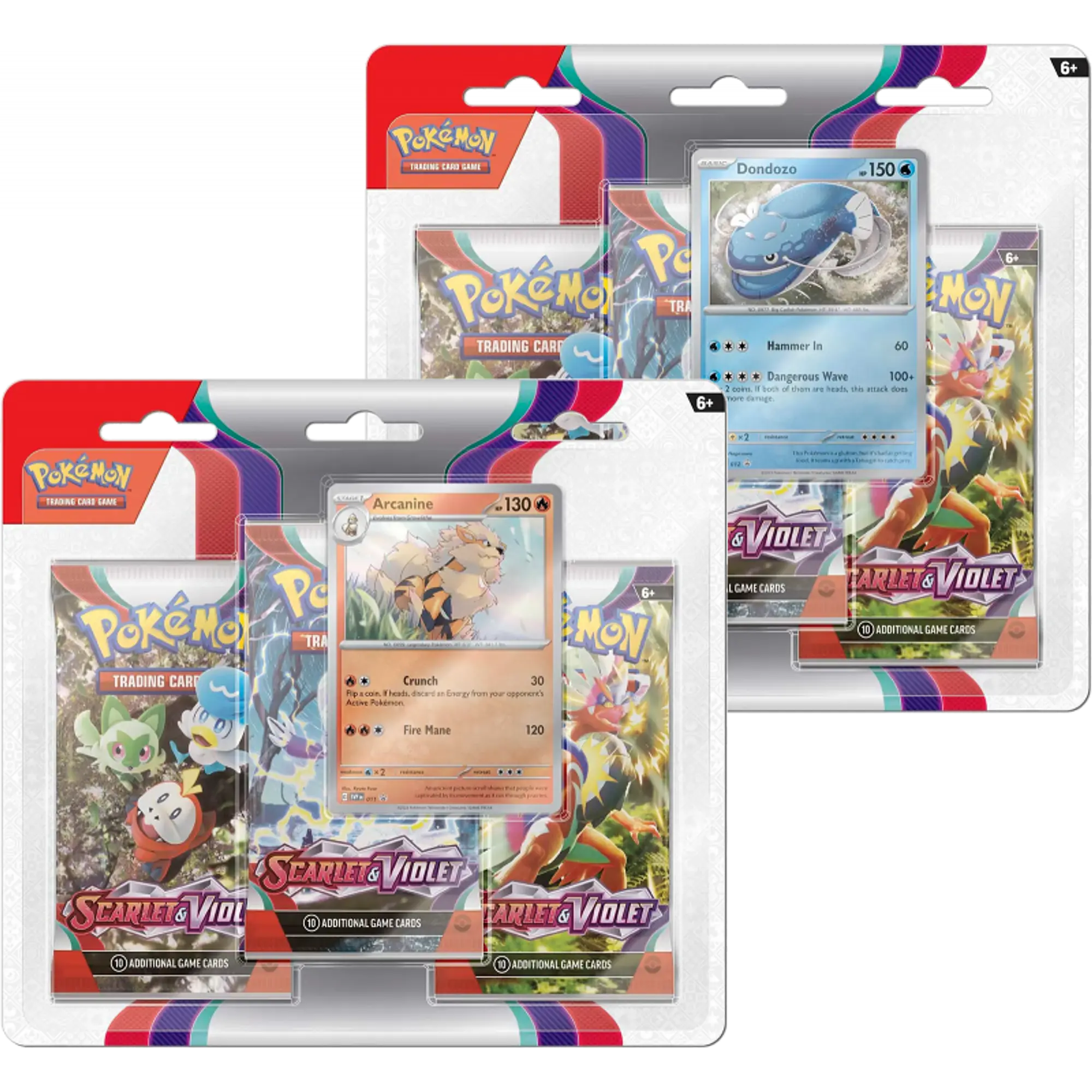 POKEMON - PKM - SCARLET AND VIOLET 3-PACK BLISTER - DOUBLE PACK - Master