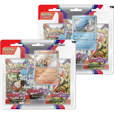 POKEMON - PKM - SCARLET AND VIOLET 3-PACK BLISTER - DOUBLE PACK primary image