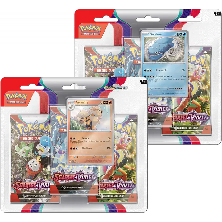 POKEMON - PKM - SCARLET AND VIOLET 3-PACK BLISTER - DOUBLE PACK - Master