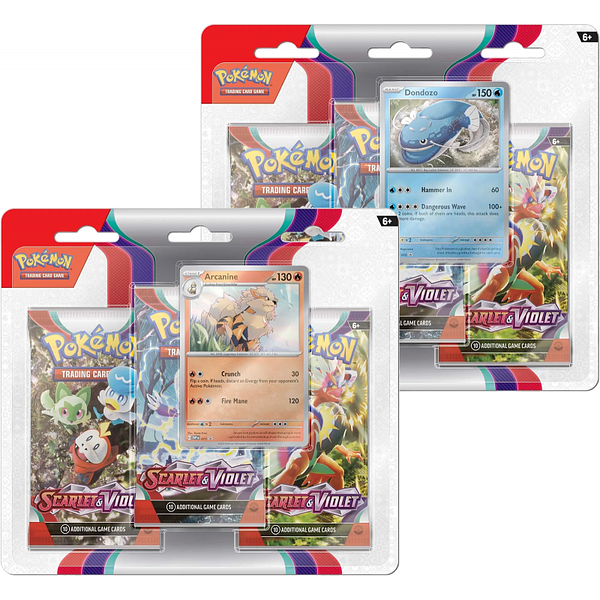 POKEMON - PKM - SCARLET AND VIOLET 3-PACK BLISTER - DOUBLE PACK