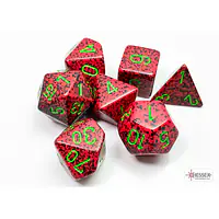 DICE CHESSEX - Speckled Strawberry Polyhedral (7 DICE) - Master