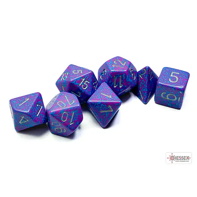 DICE CHESSEX - Speckled Silver Tetra Polyhedral (7 DICE) primary image