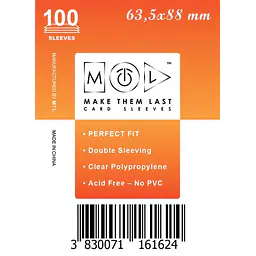 MTL 63,5X88 MM 100PCS SOFT CARD SLEEVES - Master