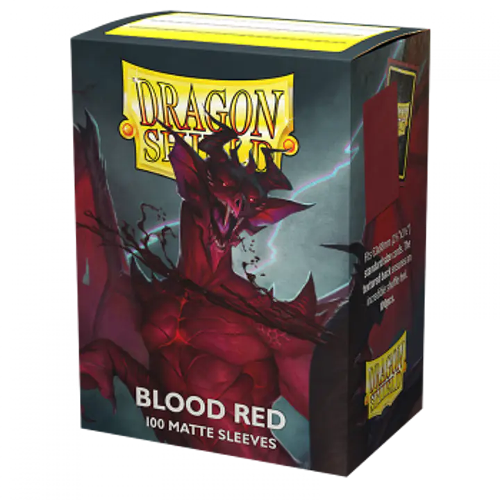 DRAGON SHIELD STANDARD SLEEVES - BLOOD RED (100X) - Master