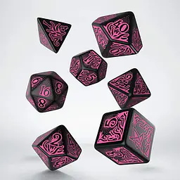 CALL OF CTHULHU – BLACK & MAGENTA DICE SET - Master