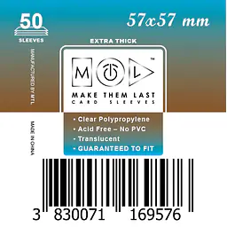 Mtl ovitki 57 x 57 mm 50Pcs Thick Card Sleeves - Master