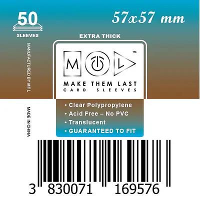 Mtl ovitki 57 x 57 mm 50Pcs Thick Card Sleeves primary image