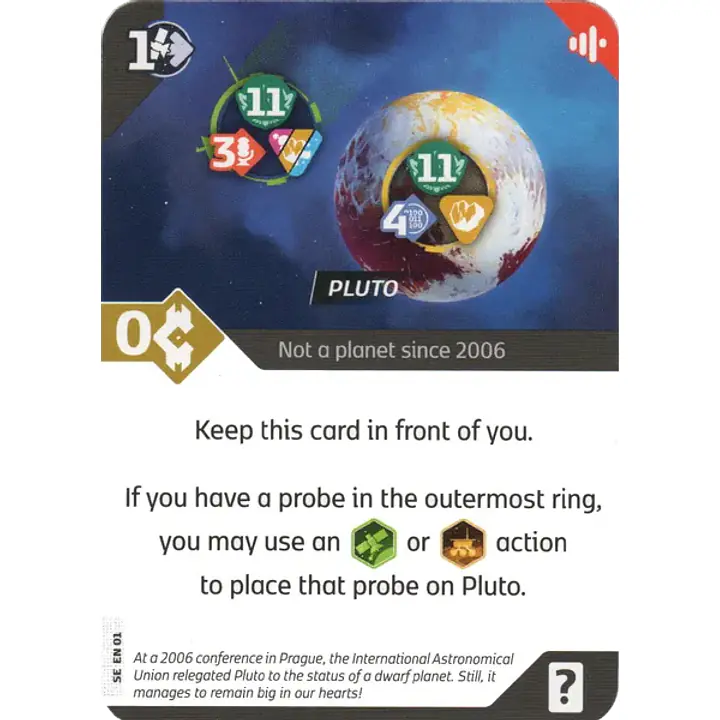 SETI: Search for Extraterrestrial Intelligence – Pluto Promo Card - Master