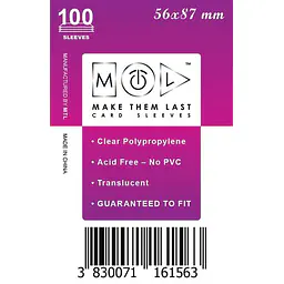 MTL 56X87 MM 100PCS SOFT CARD SLEEVES - Master